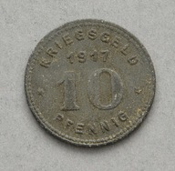 NIEMCY NOTGELD KRIEGSGELD 10 PFENNIG 1917 STADT WITTEN