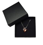 Srebrny Naszyjnik Serce z Cyrkonią Moissanit Kamień Stal Szlachetna Prezent