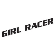 GIRL RACER motosport wyścigi Wycinana naklejka bez tła wodoodporna