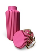 Zestaw Dekoracyjny Wazon na Suszki plus Pudełeczko Różowy Kwiaty LEGO