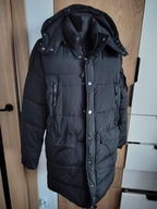 Kurtka damska L gruba masywna kapuza długa zgrabna 40 płaszcz