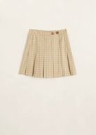 M A N G O spódnica mini plisowana krata tenisowa kraciasta preppy boho y2k