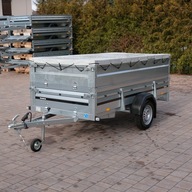 Przyczepa z dodatkowymi burtami i plandeką płaską Brenderup 2270XL 270x129