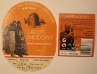 ETYKIETA - LAGER MIODOWY - PROPONUJE - MISTRZ BRACTWA - MAREK SULIGA
