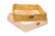 Zestaw HAND MADE transparentne koszyczki na biżuterię w stylu GLAMOUR.