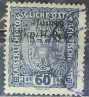 Austria stary znaczek z nadrukiem Ukraina Zak. (2/25