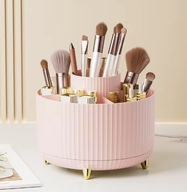 POJEMNIK ORGANIZER OBROTOWY NA KOSMETYKI PĘDZLE DO MAKIJAŻU NA PRZYBORY