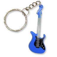 Brelok GITARA Elektryczna NIEBIESKA Zawieszka Prezent DO KLUCZY Torebki