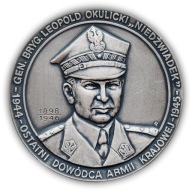 Polska medal gen. Leopold Okulicki „Niedźwiadek” 1990 AK Wątróbska