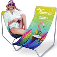 LEŻAK PLAŻOWY SKŁADANY KRZESŁO TURYSTYCZNE PRZENOŚNE FOTEL OGRODOWY + TORBA