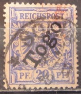 Togo kolonia niemiecka stary znaczek z nadrukiem (7/6