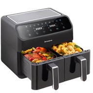 FRYTKOWNICA BEZTŁUSZCZOWA DWUKOMOROWA 9L AIR FRYER 2000W 10 PROGRAMÓW LED