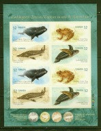 KANADA ** Wodne zwierzęta, arkusik Mi 2428-31