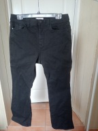 tu woman petite 42 14 spodnie dżins ze średnim stanem strecz dzwony czarne