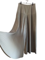 SPODNIE eleganckie plisowane szerokie długie 38