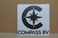 NAKLEJKA - COMPASS RV - AUTO - MOTOR - KOLEKCJA - CAMPER
