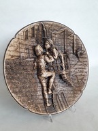 OBRAZ TALERZ DREWNIANY PŁASKORZEŹBA ROMEO I JULIA