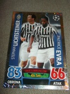 MATCH ATTAX 2015-2016 JUVENTUS Stephan Lichtsteiner Patrice Evra 468 Hologr
