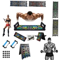 WIELOFUNKCYJNA DESKA DO ROBIENIA POMPEK Z UCHWYTAMI DO ĆWICZEŃ 14W1 150KG