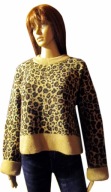 sweter ocelot brąz i beż 42-44, nowy z metką