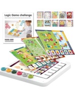 Zestaw 60 Gier Logicznych Łamigłówki Karciane Podróżne Zagadki 3+ 60el Gift