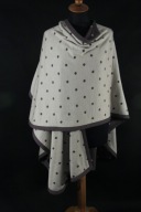 23 BITTE KAI RAND Podwójny Szal Ponczo Meino Wool