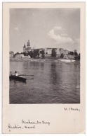 Kraków Wisła łódka Wawel ok.1940r. Foto F. Gazda L395