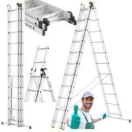 DRABINA ALUMINIOWA UNIWERSALNA WIELOFUNKCYJNA HIGHER MOCNA 3X11 8,45M 150KG