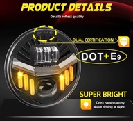 Wkład LED 7 cali do lamp Harley Suzuki Yamaha aż 90W