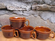 DUŻA BRĄZOWA Filiżanka_Porcelit PRUSZKÓW PRL