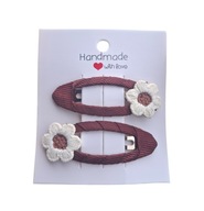 Spinki spineczki do włosów dla niemowląt dziewczynek kwiatki 2 szt.