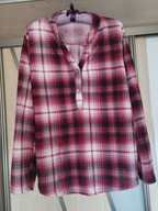 BLUZKA DAMSKA DŁUŻSZA LUŹNA W KRATKĘ Z DŁUGIM RĘKAWEM R.50