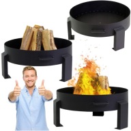 PALENISKO OGRODOWE DUŻE 80CM TRÓJNÓG DO GRILLA OGNISKA KOCIOŁEK Z UCHWYTAMI