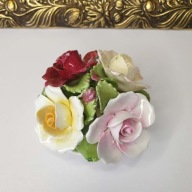 Kompozycja kwiatowa Aynsley | bone china | ręcznie formowane róże | Anglia