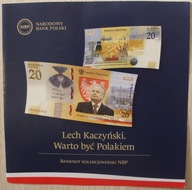 FOLDER EMISYJNY NBP DO BANKNOTU 20 ZŁOTYCH 2021 LECH KACZYŃSKI - POLSKI
