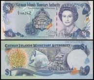 BNE - KAJMANY 1 Dollar 2001 C/3 766242 # P26b # CAYMAN ISLANDS # UNC