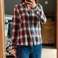 Pull&Bear koszula krata 36 S czerwona biała