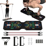 DESKA DO POMPEK push-up board 12 pozycji taśmy oporowe składana fitness dom