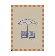 Plakat „A La Mer” – Ilustracyjny Plakat Letni