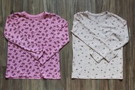 koszulka dziewczęca długi rękaw 128 komplet góra piżamowa