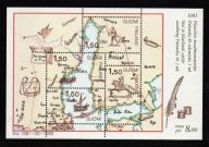 Finlandia . Mini arkusz 986-89 ( Wystawa znaczków FINLANDIA - Mapa ) 1985 r