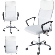 KRZESŁO BIUROWE FOTEL BIUROWY OBROTOWY ERGONOMICZNY MOCNY DO BIURA BIAŁY
