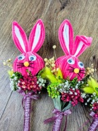 Palmy Wielkanocne Zajączek dla Dzieci Kolorowa Ręcznie Wykonana