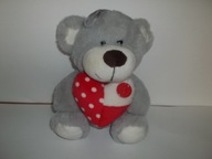 MASKOTKA MIĘKKI MIŚ Z SERCEM 20CM