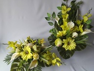 Komplet cmentarz kalia piwonia klematis zieleń płożący