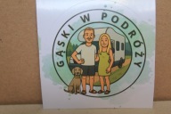 NAKLEJKA - GĄSKI W PODRÓŻY - CAMPER - AUTO ROWER MOTOR KASK