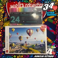 Puzzle (1000 elementów) + wodne markery - WOŚP Wągrowiec