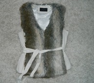 kamizelka futrzana z paskiem, r. S