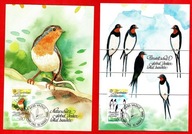 Liechtenstein / 897-898 / 2-kartki pocztowe FDC ( Fauna ptaki ) 1986 r.