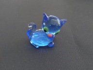 Piękny szklany kotek, ręczna robota, 3,6cm (A44)